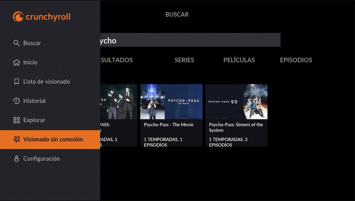 ver crunchyroll sin conexión en Nintendo Switch