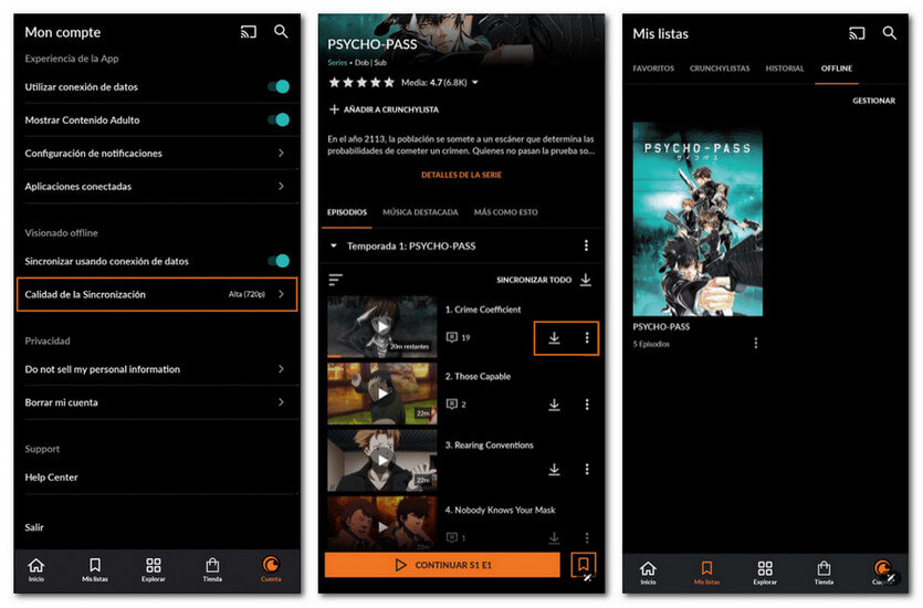 descargar crunchyroll anime en movil
