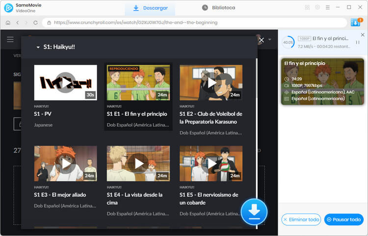 Descargar los videos de Crunchyroll